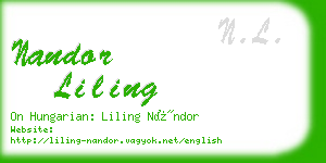 nandor liling business card